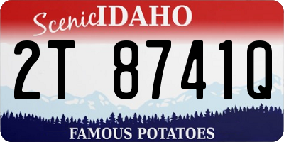 ID license plate 2T8741Q