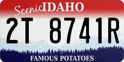 ID license plate 2T8741R