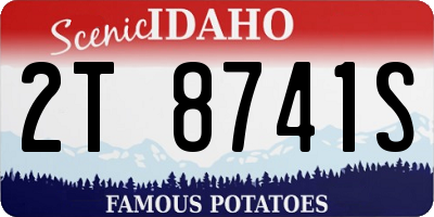 ID license plate 2T8741S