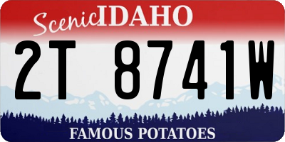 ID license plate 2T8741W