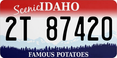 ID license plate 2T8742O