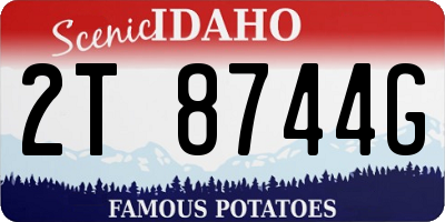 ID license plate 2T8744G