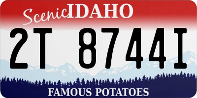 ID license plate 2T8744I