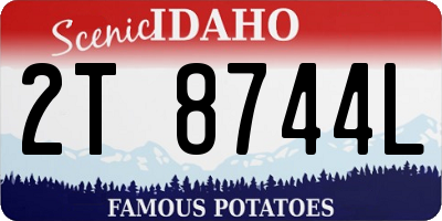 ID license plate 2T8744L