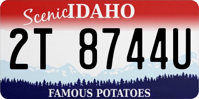 ID license plate 2T8744U