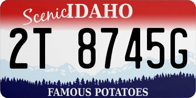 ID license plate 2T8745G