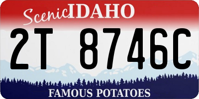 ID license plate 2T8746C