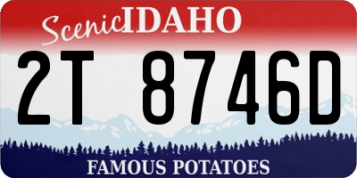 ID license plate 2T8746D