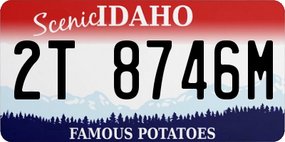 ID license plate 2T8746M