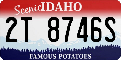 ID license plate 2T8746S