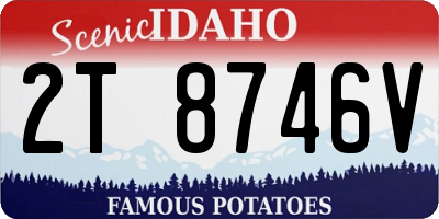ID license plate 2T8746V