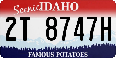 ID license plate 2T8747H