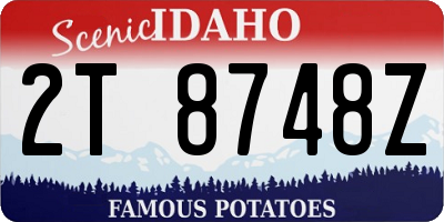 ID license plate 2T8748Z