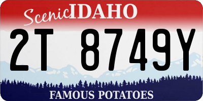 ID license plate 2T8749Y
