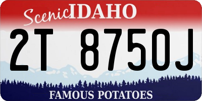 ID license plate 2T8750J