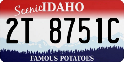 ID license plate 2T8751C