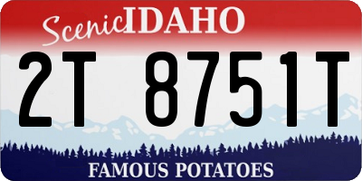 ID license plate 2T8751T
