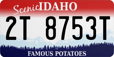 ID license plate 2T8753T