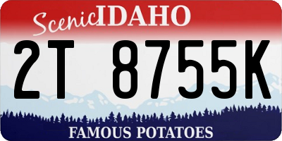 ID license plate 2T8755K
