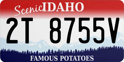 ID license plate 2T8755V