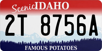 ID license plate 2T8756A