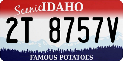 ID license plate 2T8757V