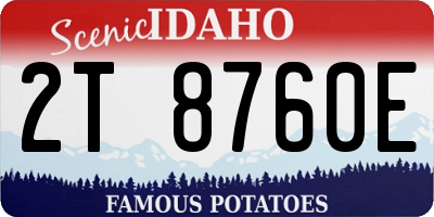 ID license plate 2T8760E