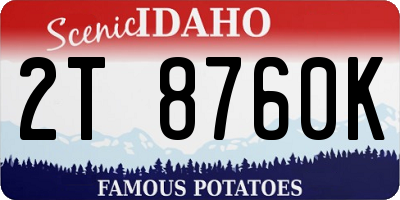 ID license plate 2T8760K