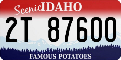 ID license plate 2T8760O