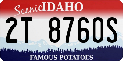 ID license plate 2T8760S