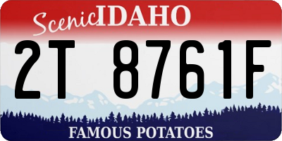 ID license plate 2T8761F