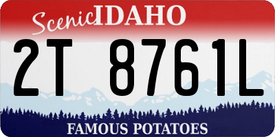 ID license plate 2T8761L