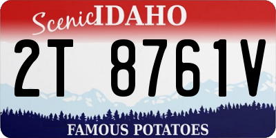 ID license plate 2T8761V
