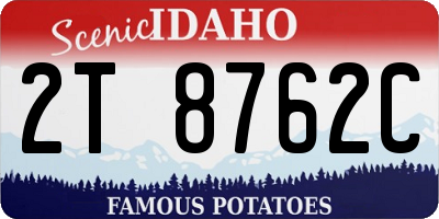 ID license plate 2T8762C