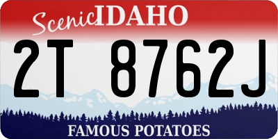 ID license plate 2T8762J