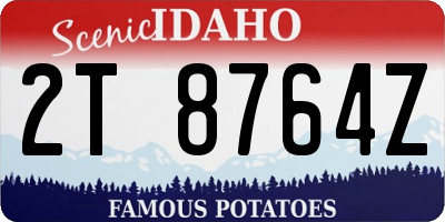ID license plate 2T8764Z