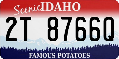 ID license plate 2T8766Q