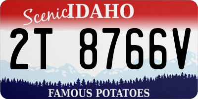 ID license plate 2T8766V