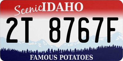 ID license plate 2T8767F