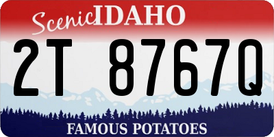 ID license plate 2T8767Q
