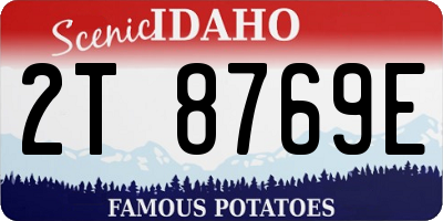 ID license plate 2T8769E