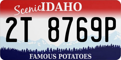 ID license plate 2T8769P