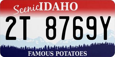 ID license plate 2T8769Y