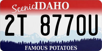 ID license plate 2T8770U