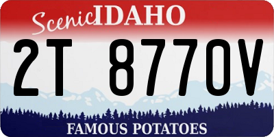 ID license plate 2T8770V