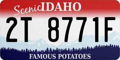 ID license plate 2T8771F
