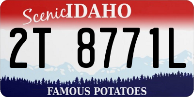 ID license plate 2T8771L