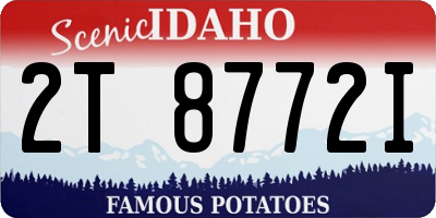 ID license plate 2T8772I