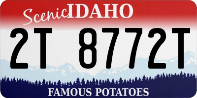 ID license plate 2T8772T