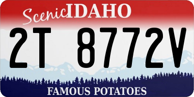 ID license plate 2T8772V